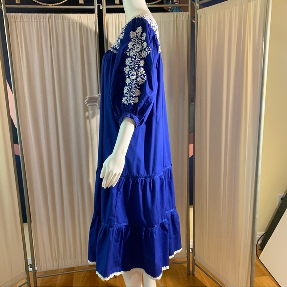 Vintage Oaxaca cotton dress with embroidery (1981-82) - Picture 5 of 12